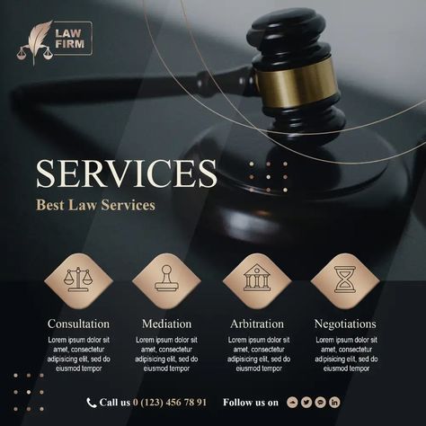 Check out the Free Law Agency Instagram Template for your next club and party event. FreePSDFlyer.com is the best resource full of amazing Free PSD Flyer Templates for Photoshop! Create amazing flyer, poster or social media designs with our free templates. Lawyer Flyer Design, Lawyer Poster Design, Law Social Media Design, Lawyer Social Media Design, Law Firm Social Media Posts, Law Poster Design, Law Firm Office Design, Lawyer Poster, Facebook Ads Inspiration