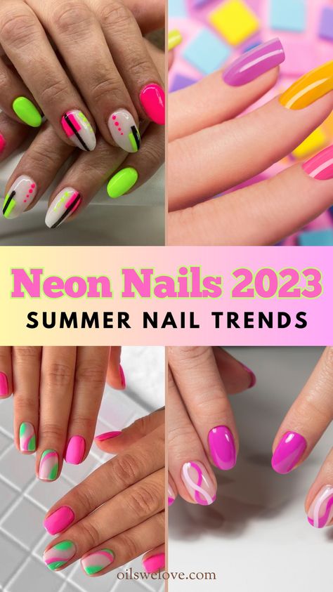 Spring Neon Nails 2023, 80s Themed Nails, 80s Theme Nails, Festival Nails Short, 80s Nails Designs, 80s Nails 1980s, 80s Inspired Nails, 80’s Nails, 1980s Nails