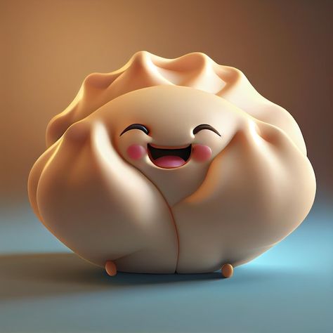 Cute kawaii dumpling 3d render character... | Premium Photo #Freepik #photo #chinese-restaurant #dumpling #culinary #gastronomy Kawaii Dumpling, Cute Dumpling, Xiao Long Bao, Bakery Shop Design, Chinese Dumplings, Photo Cute, Bakery Shop, Kawaii Food, Chinese Restaurant