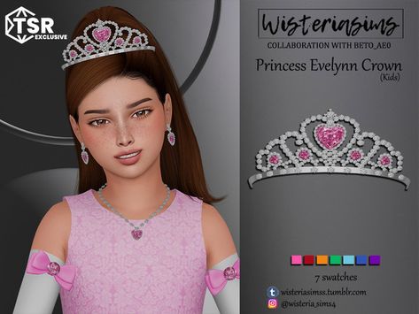 Sims 4 Tiara Maxis Match, Sims 4 Royalty Cc Crown, Royalty Mod Sims 4, Sims Princess Cc, Sims 4 Cc Tiara, Sims 4 Queen Cc, Princess Sims 4 Cc, Kids Tiara, Crown Kids