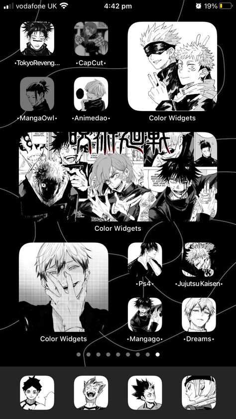 Anime Themes For Mobile Phone, Widgetsmith Ideas Anime, Ios 16 Home Screen Ideas Anime, Anime Theme Phone, Anime Themed Phone, Aesthetic Gojo, Wallpaper Iphone Winter, Gojo Satoru Wallpaper, Jjk Wallpaper