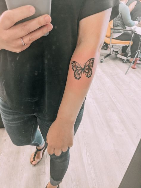 Butterfly Forearm Tattoo Women, Upper Forearm Tattoo Women, Butterfly Tattoo Forearm For Women, Butterfly Tattoo On Forearm, Forearm Butterfly Tattoo, Big Butterfly Tattoo, Butterfly Tattoo Forearm, Butterfly Forearm Tattoo, Tattoo Dream