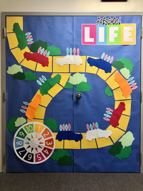 Game Of Life Door Decorations, Game On Door Decorations, Game Of Life Hallway Decorations, Senior Hoco, Life Game, Classroom Doors, Game Of Life, Vbs 2024, Classroom Door