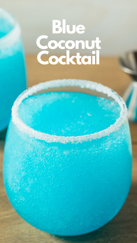 Blue Coconut Cocktail Coconut Vodka Recipes, Drink Recipes With Blue Curacao, Blue Coconut Cocktail, Mixed Drinks With Blue Curacao, Drinks With Blue Curacao, Ciroc Coconut, Mocktails Blue Curacao, Coconut Vodka, Coconut Drinks