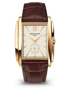 Patek Philippe Gondolo Ref. 5124J-001 Yellow Gold - Face Patek Philippe Calatrava, Patek Philippe Aquanaut, Patek Philippe Watches, Swiss Army Watches, Annual Calendar, Leather Strap Watch, Classic Brown, Stylish Watches, Brown Leather Strap