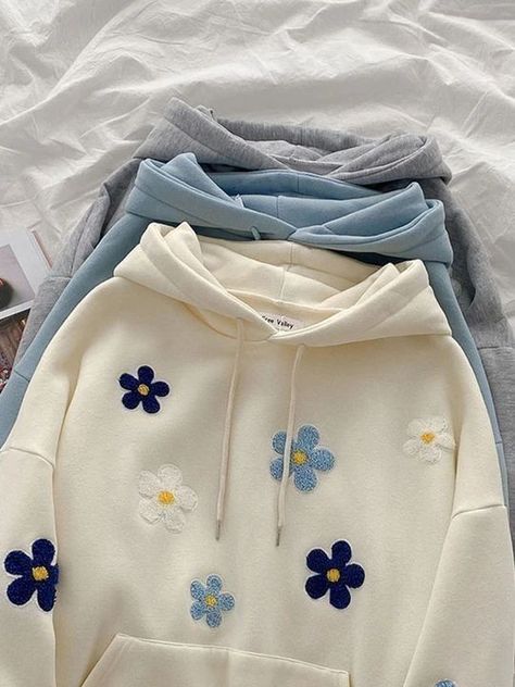 Clothes Embroidery Diy, Embroidery Hoodie, Embroidery On Clothes, 자수 디자인, Embroidered Clothes, Diy Embroidery, Embroidery And Stitching, Handmade Baby, Hoodie Design