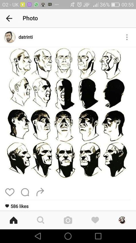 Face lighting from different angles. The bottom row looks like Mike Mignola drawings. Shadowed Face Drawing, Shadow Reference, Shadow Face, Shadow Drawing, Learning To Draw, 얼굴 드로잉, 얼굴 그리기, Drawing Heads, Anatomy Sketches