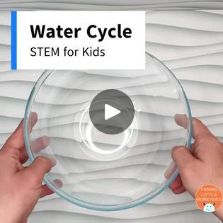 Water cycle science activity for kids.

Make an indoor water cycle that works. In this STEM experiment you can turn salt water into freshwater. 
You'll... | By Taming Little MonstersFacebook Stem Water Activities, Water Cycle Experiments For Kids, Water Cycle Activity For Kids, Water Cycle Activity, Water Cycle For Kids, Water Cycle Experiment, Water Cycle Project, Water Cycle Activities, Science Activity For Kids