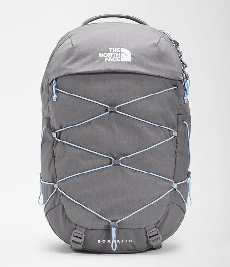 The Women’s Borealis Backpack is a best-seller for good reason. With its iconic bungee cord system, women-specific FlexVent™ suspension system and large interior compartment, you can keep your items secure, inside and out. This go-anywhere pack also features a stand-up design, sternum strap, removable waist belt and protective laptop compartment. Bags & Gear Backpacks [North Face, Northface, thenorthface, the northface, TNF, tnf] Gray North Face Backpack, School Bags North Face, The North Face Backpacks, The North Face Borealis Backpack, Good Backpacks For High School, Preppy North Face Backpack, Cute Back To School Backpacks, Northface Backpacks Aesthetic, Grey North Face Backpack