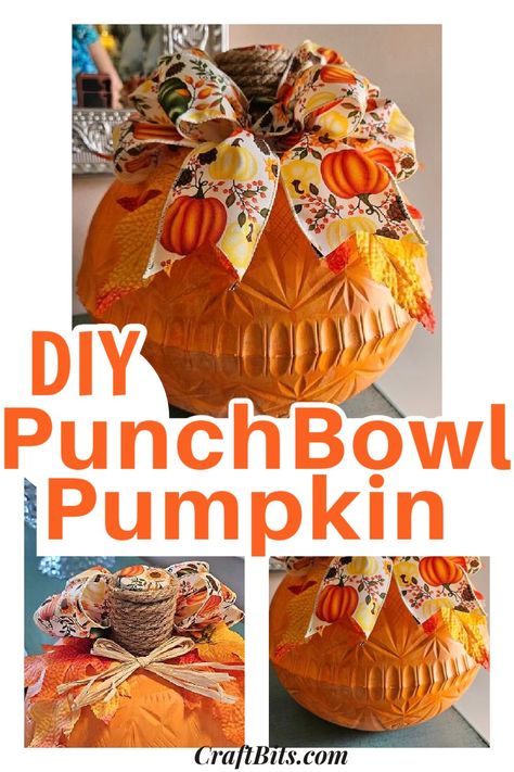 Dollar Tree Fall Decor Diy, Diy Seasonal Decor, Diy Pumpkins Crafts, Dollar Tree Pumpkins, Fall Decor Dollar Tree, Snowflake Craft, Diy Bowl, Dollar Tree Fall, Creative Pumpkins