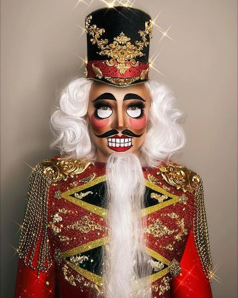 Nut Cracker Makeup, Nutcracker Makeup Ideas, Nutcracker Face Paint, Nutcracker Makeup, Nutcracker And The Mouse King, Pyotr Ilyich Tchaikovsky, The Mouse King, Xmas Makeup, Nutcracker Costumes