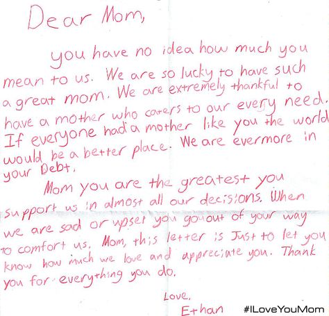 When was the last time you wrote a love letter to your mom? #ILoveYouMom Mother’s Day Letter For Mom, Notes To Write To Your Mom, Letters For Moms Birthday, Birthday Letters To Mom, Letters To Write To Your Mom, Thank You Letter To Mom, Mom Letters From Daughter, Things To Write To Your Mom, Mothers Day Letter Ideas