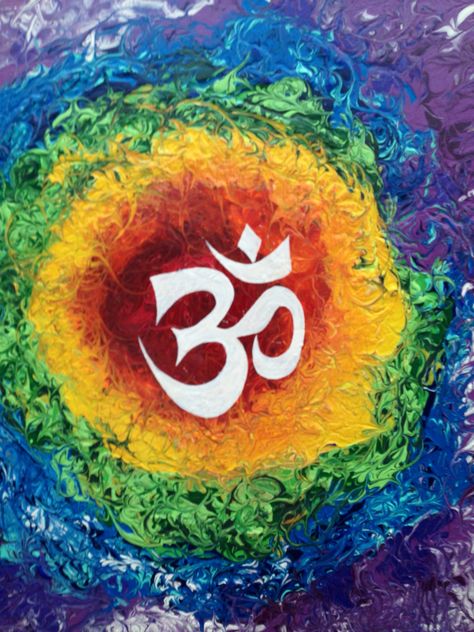 Om Painting Canvases, Om Painting Om Symbol, Om Wallpapers, Om Painting, God Drawings, Om Symbol Art, Yoga Painting, Om Sign, Pictures Of Shiva