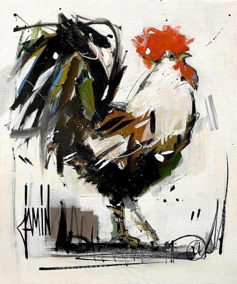 Whimsical Art Paintings, Rooster Painting, Pop Art Drawing, Rooster Art, Chicken Art, Encaustic Art, Painting Collage, La Face, Pheasant