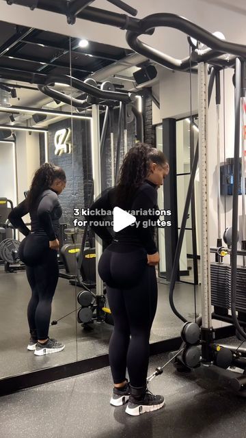 Key on Instagram: "3 different cable kickback variations for round juicy glutes🍑!

Wearing @dfyne.official dc | “KEY”🖤

Know the difference⬇️

Standard kickbacks - MAXIMUS
* Targets the largest part of the glutes 
* Helps get that ‘bubble butt’ look.

Cross over kickbacks - MEDIUS
* Targets the glute medius which is the top of the glute 
* AKA the ‘shelf’.

Lateral kickbacks - MINIMUS 
* Targets the side glutes
* Helps decrease the appearance of hip dips and rounds the glute

Let me know if this helped!

#gluteworkouts #legdayworkouts #gymgirlsuk
#gluteexercises #cablekickbacks #legday #cableworkout #gymgirlvideos #gymgirlsmotivation #dfyne #fitnessgirlsvideos #gluteguide #fitnessreel #formtips #gluteworkouts" Glute And Hip Dip Workout, Cable Kickbacks Glutes, Side Glutes, Dip Workout, Glute Medius, Cable Workout, Hips Dips, Leg Day Workouts, Kick Backs