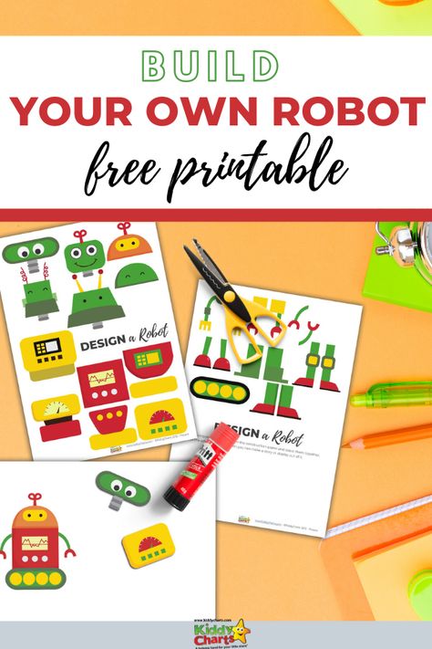 Build A Robot Printable, Robot Template, Robot Classroom, Homeschooling Science, Games Kindergarten, Build Your Own Robot, Kid Printables, Lap Book Templates, Build A Robot