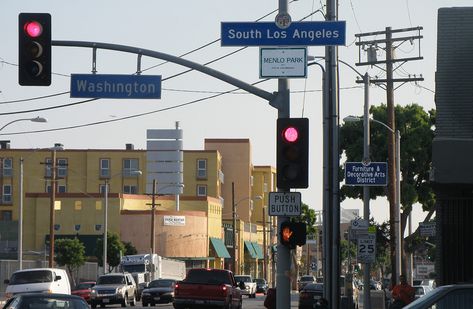 Signs Showing South Central Branding: South Los Angeles, Furniture & Decorative Arts, Menlo Park South Central Los Angeles, Los Angeles Aesthetic, Los Angeles Neighborhoods, Outdoor Kit, Best Campgrounds, Menlo Park, South Central, Camping Checklist, Arts District