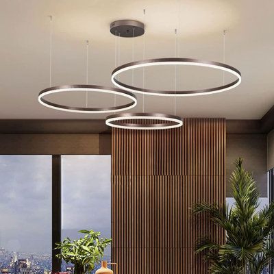 Modern Chandelier Dining, Flat Ceiling, Foyer Dining Room, Dining Room Chandelier Modern, Acrylic Chandelier, Chandelier Creative, Chandelier Light, Industrial Lamp, Led Ring