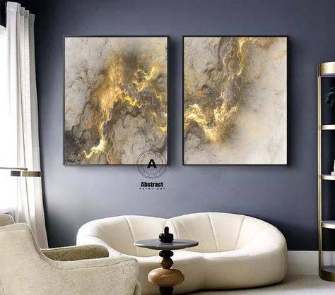 Large Brown Wall Decor on Canvas,Set of 2 Large Giclee Wall Prints Abstract Canvas Print Modern Large Canvas Wall Art Prints _________________________________________________________________________________________________________________ *FRAME: *NO FRAME - The print is stretched on a wooden Beige Living Room, Brown Wall Decor, Black And Gold Marble, Cloud Pattern, Brown Wall, Beige Living Rooms, Prints Abstract, Clouds Pattern, Brown Walls