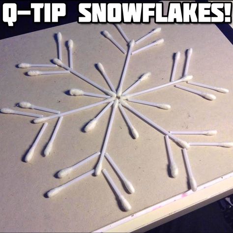 Want some quick and easy decorations this Christmas? Nothing gets much simpler than these Q-Tip snowflakes. As well as being simple, they are also super customisation into thousands of different shapes and sizes, so you could make an amazing display that is sure to get people's appreciation. All you have to do is create a design, then hot glue/superglue it together. Then hang it from a string or stick it on the wall! If you enjoyed, feel free to follow me to be notified of new projects I publ... Cheap Diy Crafts, Cheap Crafts, Diy Projects For Kids, Winter Crafts For Kids, Snowflake Decorations, Q Tip, Winter Diy, Popsicle Sticks, Easy Crafts For Kids