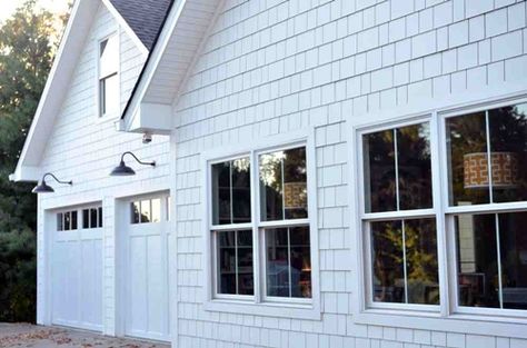 Would prefer panel siding.   love the exterior and lighting on this house Shingle House Exterior, Cedar Shake House, Life In Grace, Cedar Shake Siding, Shingle House, Home Designs Exterior, Shake Siding, White Siding, Shingle Siding