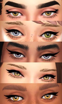 twinksimstress // Yai Liner 10 Eyeliners Beautiful Halloween Makeup, Sims 4 Cc Eyes, Gold Eyeliner, Eyeliner Hacks, Party Make-up, The Sims 4 Skin, Makeup Cc, Smokey Eyeliner, Pelo Sims