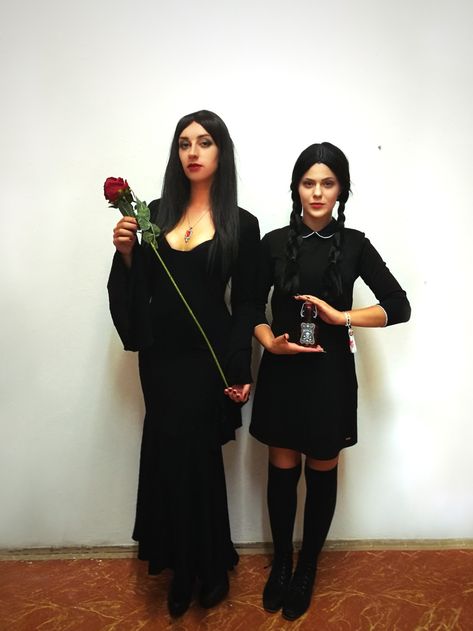 Wednesday And Morticia Costume, Morticia And Wednesday Addams, Morticia And Wednesday, Gomez Addams Costume, Morticia Addams Costume, Wednesday Addams Family, Wednesday Costume, Morticia And Gomez Addams, Wednesday Addams Costume