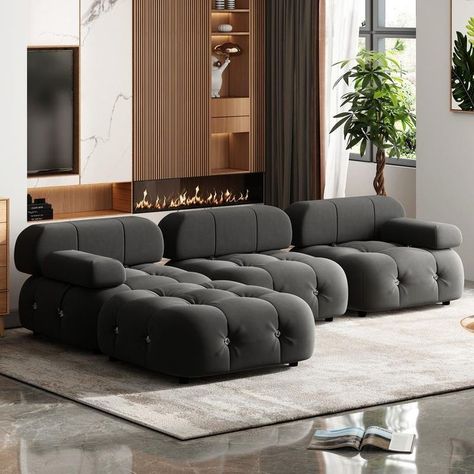 💕【】3-,.,. Large Sectional Couch, Classic Sofa Designs, Comfortable Sectional Sofa, Single Seat Sofa, Sofa With Ottoman, 3 Piece Sectional Sofa, Comfortable Sectional, Stylish Ottomans, Large Sectional