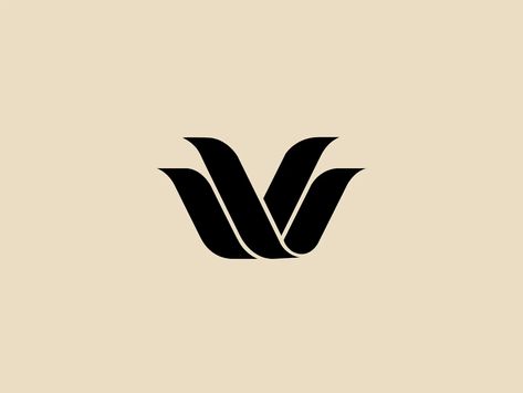 Letter W Logo / Black Logo / Stylized Logo / Apparel Logo / Wacoal... W Logo Design Ideas, W Letter Logo, W Logo Design, Service Branding, Apparel Logo, Black Abstract Background, W Letter, Negative Space Logos, Examples Of Logos