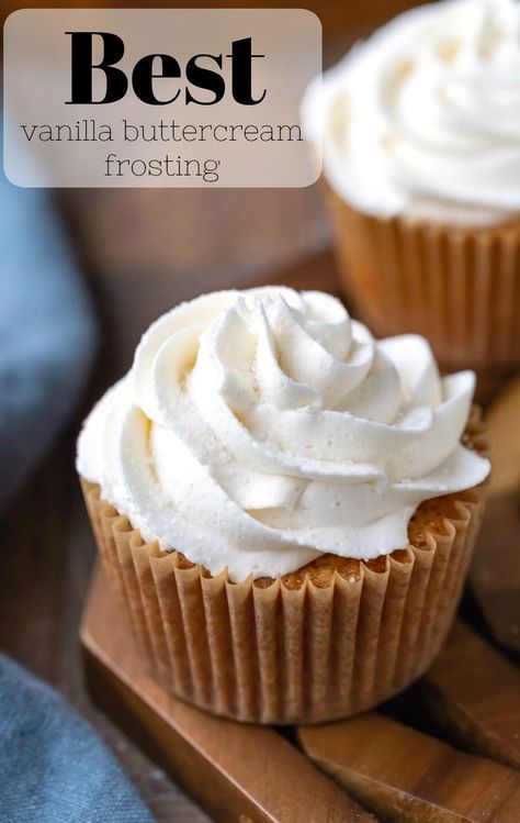 Best Homemade Vanilla Frosting, Light And Fluffy Buttercream Frosting, Light Fluffy Buttercream Frosting, Light Vanilla Frosting, Light Buttercream Frosting, Fluffy Vanilla Frosting Recipe, Fluffy Vanilla Frosting, Fluffy Vanilla Buttercream, Vanilla Frosting Recipe