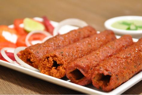 Can't Get Over The Mutton Biryani & Seekh Kebabs From This Legendary Restaurant | LBB Mutton Seekh Kabab, Indian Mutton Recipes, Kashmiri Cuisine, Seekh Kebab Recipes, Seekh Kebabs, Seekh Kebab, Seekh Kabab, Kebab Recipe, Starter Recipes