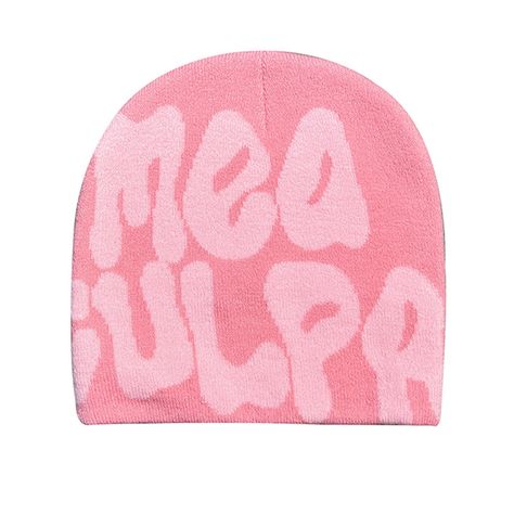 PRICES MAY VARY. Mea Culpa Beanie Material: This womens beanie are made of premium acrylic,soft and comfortable, does not cause discomfort and irritation for anyone, Y2k aesthetic beanies for women can use for a long time. One Size Fits Most: 20.5inches to 23.6 inches head circumference ,One size fit for all head sizes.both for man and woman, for adult and teenager. Y2k Accessories: The Y2k mea culpa beanie has three colors for choice. Y2k aesthetic beanies for women.Our Y2K inspired design make Mea Culpa Beanie Pink, Aesthetic Beanies, Mea Culpa Beanie, Culpa Beanie, Crochet Hat Winter, Y2k Beanie, Hat Y2k, Graphic Beanie, Womens Beanie