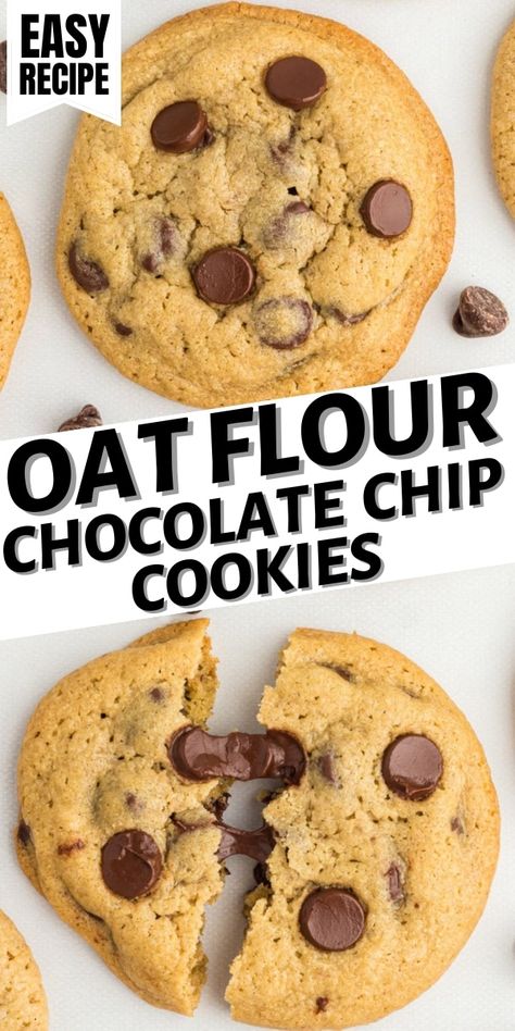 Recipes Using Oat Flour, Oat Flour Chocolate Chip Cookies, Mama Knows Gluten Free, Oat Flour Cookies, Oats Flour, Oat Flour Recipes, Bars Gluten Free, Flourless Cookies, Gluten Free Cookie