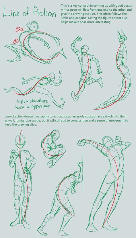 Line of action                                                                                                                                                                                 Más Create Character, Corak Menjahit, Výtvarné Reference, Draw People, Different Poses, Gesture Drawing, Anatomy Drawing, Poses References, Ink Drawings