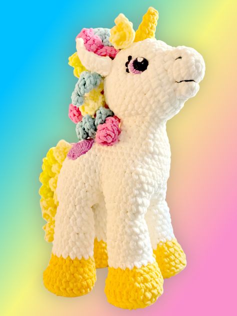 Plush Unicorn Crochet Pattern, Rainbow Unicorn Crochet Pattern, Free Crochet Pattern Unicorn, Free Unicorn Crochet Pattern, Free Plush Crochet Patterns, Unicorn Amigurumi Free Pattern, Crochet Unicorn Pattern Free, Crochet Zig Zag, Crochet Quotes