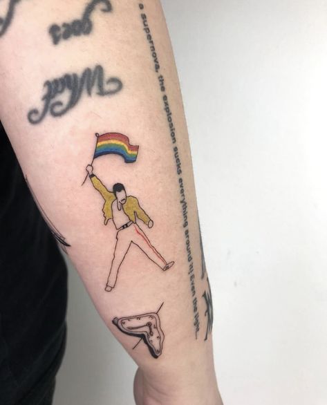 Small Trans Tattoo, Gender Neutral Tattoos Ideas, Tattoo Ideas Queer, Queer Tattoos For Women, Non Binary Tattoo, Lgbtq Tattoos Ideas, Bisexual Tattoo Ideas, Lgbt Tattoo Ideas, Bi Tattoos