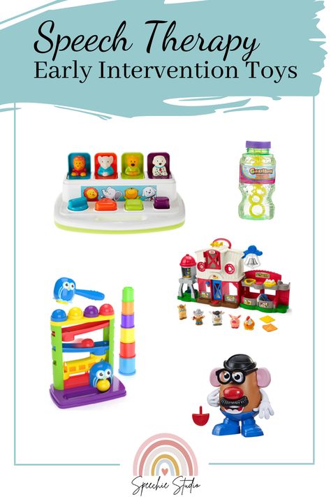 Speech Therapy Toys Preschool, Speech Therapy Early Intervention Activities, Early Language Activities Speech Therapy, Speech Therapy Toddler, Speech Therapy Toys, Developmental Therapy, Early Intervention Activities, Speech Therapy Activities Language, Speech Therapy Activities Preschool