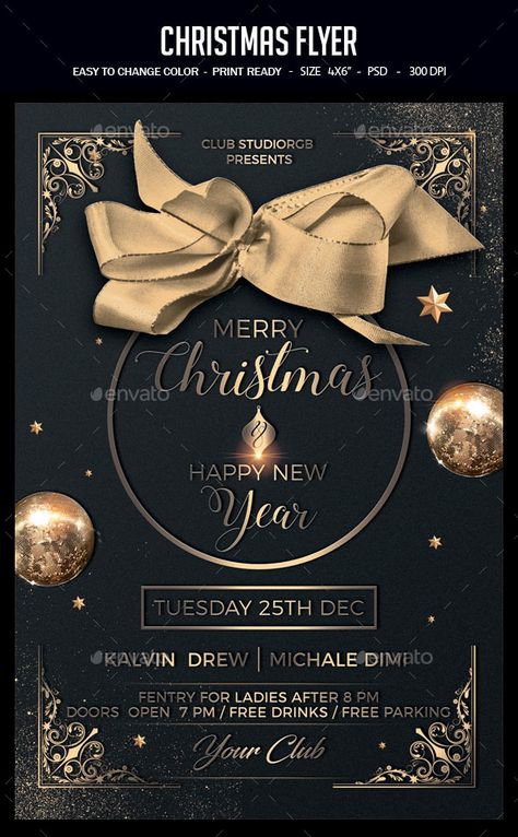 Christmas Event Poster, Christmas Promotion Design, Xmas Party Invitations, Christmas Party Poster, Christmas Flyer Template, Holiday Flyer Template, Santa Template, Corporate Christmas Gifts, Christmas Luxury