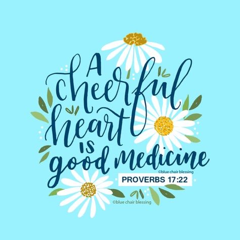 A cheerful heart is good medicine, but a broken spirit saps a person’s strength. (Proverbs 17:22 NLT) PRAYER 🙏🏼 FatherGod thankYou! Bless us with cheerful hearts, and help us to stay clear from all things that may take from Your Spirit within us-in Jesus’ name Amen! Proverbs 17 22, Coloring Digital, Scripture Images, Joyful Heart, Biblical Encouragement, Faith Scripture, Christian Gifts For Women, Scripture Cards, Encouraging Scripture