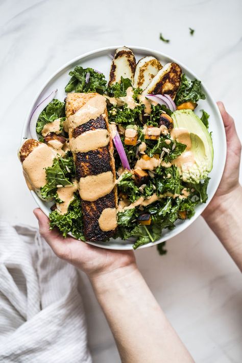 Salmon Kale Salad, Mediterranean Grilled Cheese, Salmon Kale, Chipotle Salmon, Sweet Potato Avocado, Baked Zucchini Fritters, Potato Avocado, Jackfruit Pulled Pork, Side Dishes For Salmon