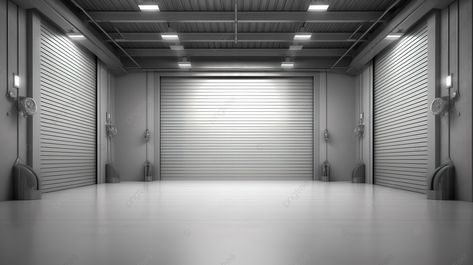 Garage Background, Map Game, Roller Door, Map Games, Space Background, Roller Doors, Space Backgrounds, Empty Spaces, 3d Rendering