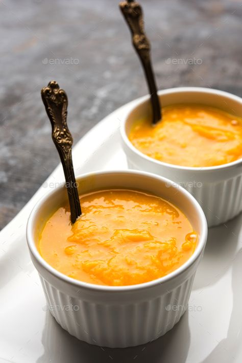 Aamras by stockimagefactory. Mango Pulp or Aam ras or Aamras served in small bowls, selective focus #Sponsored #Pulp, #Aam, #Mango, #Aamras Aam Ras, Mango Pulp, Cheese Fondue, Cheeseburger Chowder, Small Bowls, Mango, Bowl, Ethnic Recipes