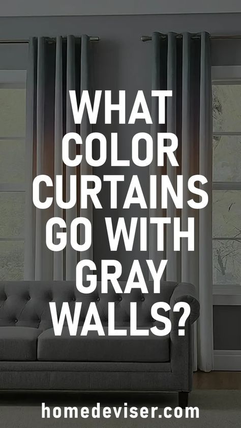 Living Room Window Treatments Grey Walls, Curtains To Go With Light Grey Couch, Curtains In Grey Living Room, Curtains To Go With Grey Walls, Grey Wall Curtain Ideas, Curtains Grey Living Room, Curtains For Dark Grey Walls, Curtains For Light Gray Walls, Curtains For Grey Walls In Living Room