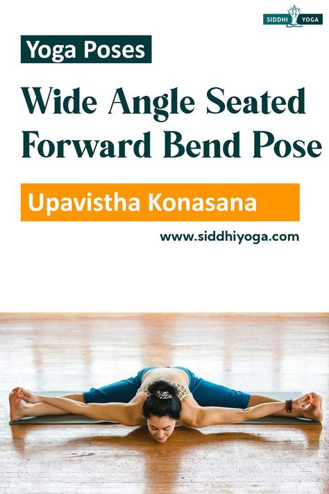 Upavistha Konasana stretches your leg muscles, strengthens your back, and also improves your posture. It requires you to maintain a neutral spine and not curve it too much, especially in the lower portion. Upavistha Konasana, Seated Forward Bend, Yoga Goals, Forward Bend, Leg Muscles, Yoga Pose, Wide Angle, Your Back, Yoga Poses