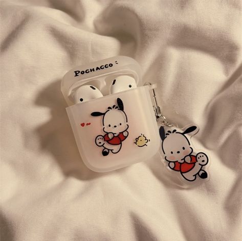 Airpods Cute Case, Cool Airpods Case, Pochacco Airpod Case, Pochacco Ipad Wallpaper, Sanrio Airpods Case, Pochacco Items, Airpods With Case, Pochacco Stuff, Cool Airpod Cases