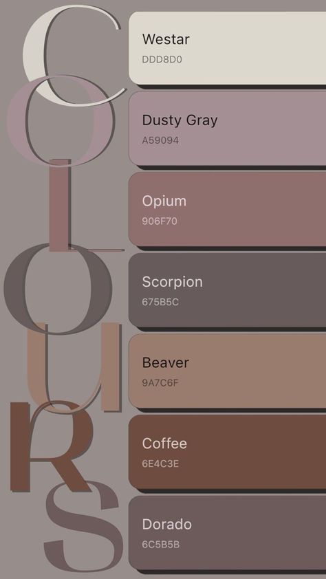 Paint Colour Pallets, Copper Bedroom Decor Colour Schemes, Pantone Colors Hex Code, Modern Boho Color Palette Hex Codes, Home Design Colour Palettes, Neutral Color Palette Numbers, Inviting Color Schemes, Room Color Design Bedrooms, Gorgeous Color Palette