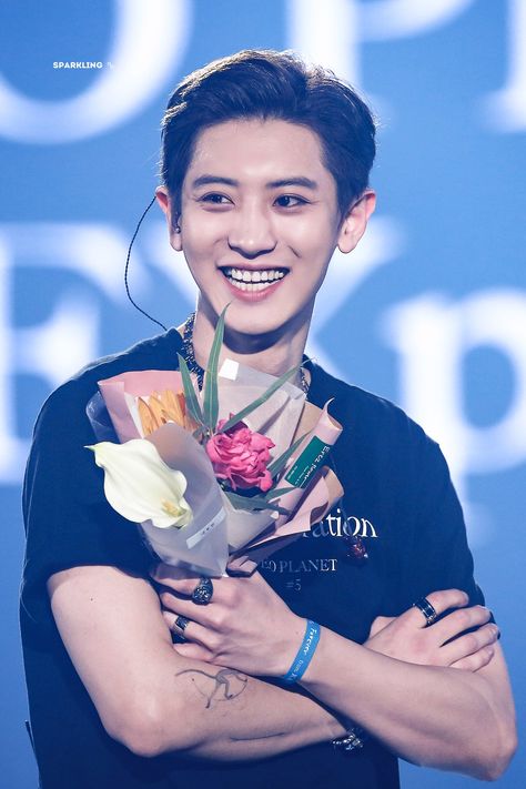 Chanyeol Smile, Exo Concert, Exo Album, Park Chanyeol Exo, Exo Chanyeol, Park Chanyeol, Good Smile, Korean Pop, Luhan