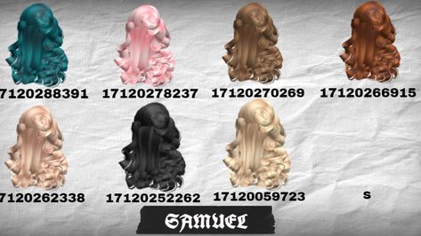 Vintage Roblox Outfits Codes, Roblox Victorian Outfit Codes, Roblox Sets, Brown Hair Roblox, Roblox Hair, Hair Elegant, Hair Roblox, Hair Codes, Victorian Accessories