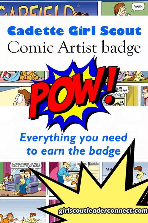 If your getting ready to plan your Cadette Girl Scout meeting and need Cadette comic badge ideas look no further for the perfect planned out program to earn the Cadette Comic artist badge. I have had two groups of girls come through and earn this badge in my troop. The first group we just … Cadette Space Science Researcher Badge Requirements, Girl Scout Cadette Badges, Cadette Comic Artist Badge, Cadette Book Artist Badge, Cadette Badge Ideas, Cadette Girl Scout Badges, Cadette Badges, Book Badge, Girl Scouts Cadettes