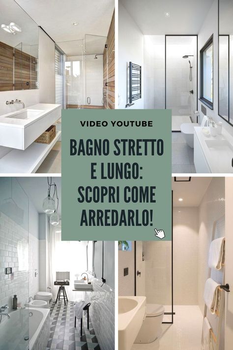 Come arredare un bagno stretto e lungo quando non hai esperienza e non sai da dove partire? Semplice: applica i consigli della mia guida. All’interno troverai regole, consigli e idee per arredare qualsiasi bagno stretto. Ho incluso un progetto reale, con la trasformazione di un bagno largo appena 1 metro! #bagnostrettoelungo #bagnostrettoelungodoccia #bagnostrettoelungomoderno ##bagnostrettoelungodocciafinestra ##bagnostrettoelungocolori #bagnostrettoelungovasca #arredobagnostrettoelungo Alcove Bathtub, Sweet Home, Home Decor Decals, Home Decor, Design